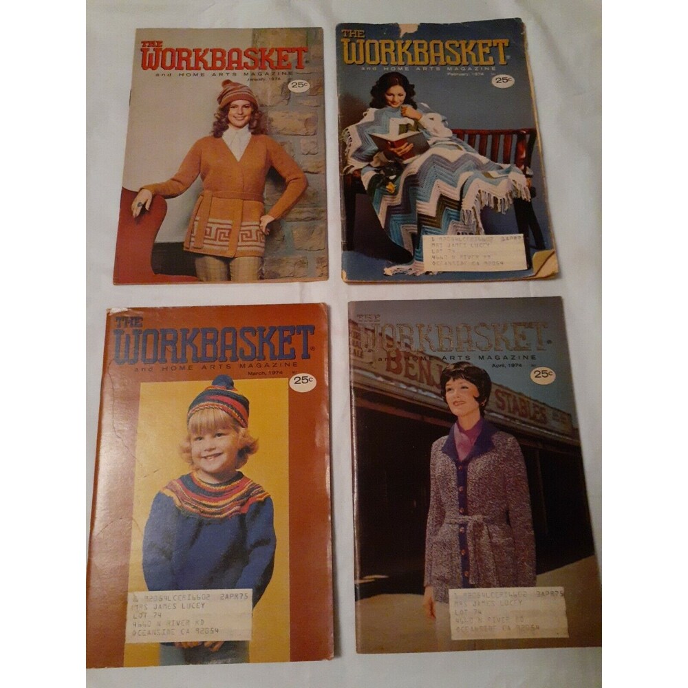 Vtg Workbasket Magazine Jan-Dec 1974 All 12 Issues